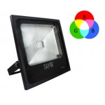 Foco LED exterior SLIM 50W IP65 RGB + mando IR